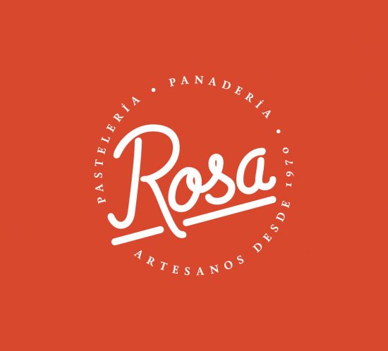 Rosa logo panaderia pasteleria negativo
